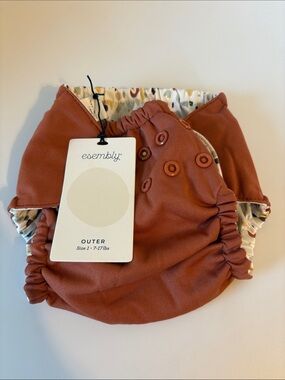 Waterproof Esembly Rust Orange Reusable Cloth Diaper Cover NWT